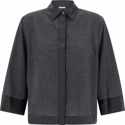 Gray Lyocell Blouse