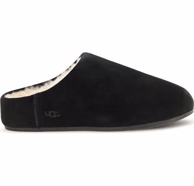 Black Leather Mules