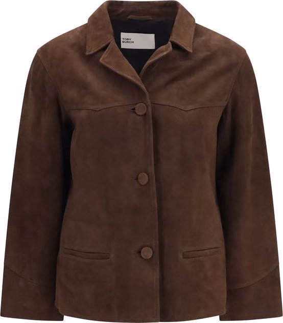 Tory Burch Brown Goatskin Leather Jacket