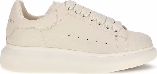 Alexander McQueen White Calf Leather Bos Taurus Chunky Sneakers