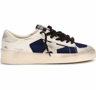 Gray Calf Leather Bos Taurus Low Top Sneakers
