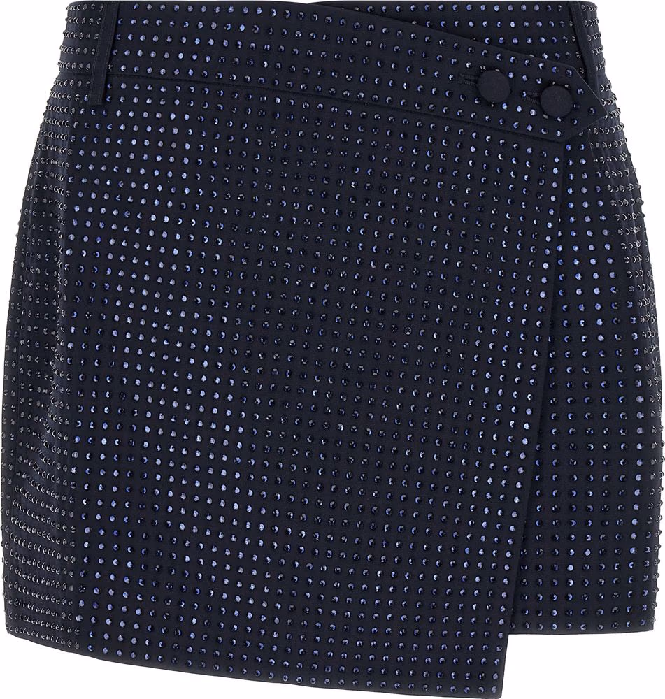 PINKO Blue Polyester Long Skirt