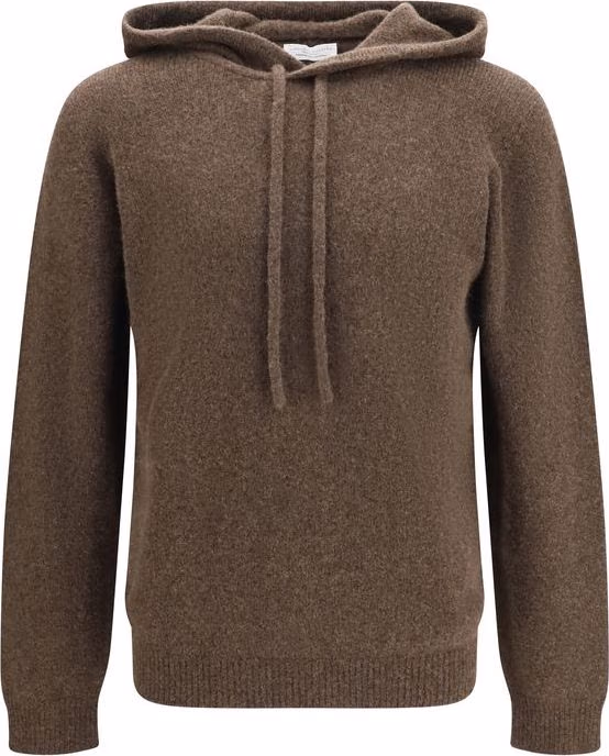 Roberto Collina Brown Wool Oves Aries Hoodie