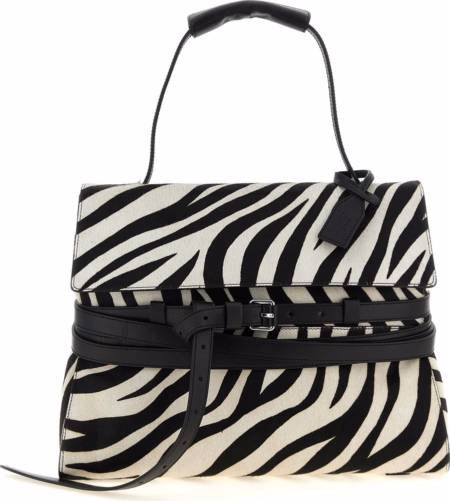 Moschino Bicolor Calfskin Handbag