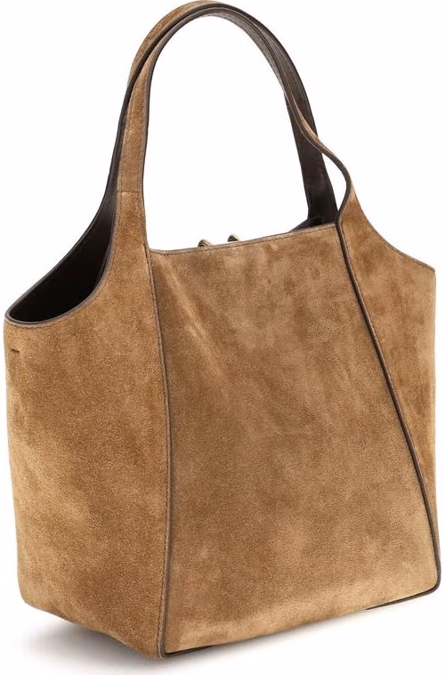 Brunello Cucinelli Beige Calf Leather Bos Taurus Backet Bag