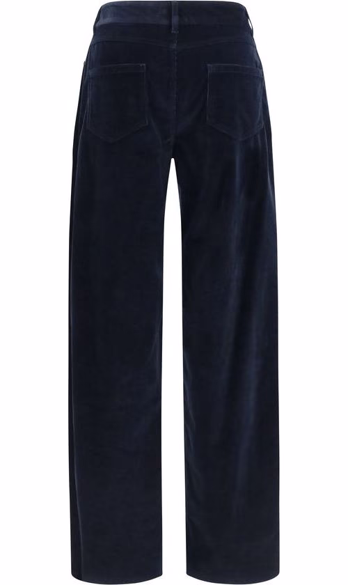 Max Mara Blue Cotton Casual Pants