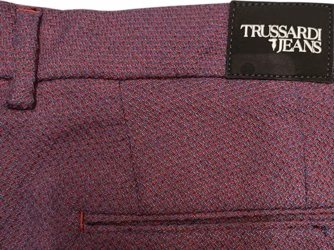 Trussardi Jeans Red Cotton Men Pants