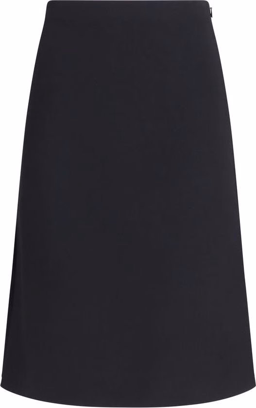 Fendi Black Wool Oves Aries Midi Skirt