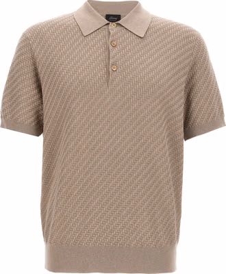 Beige Cotton Polo Shirt