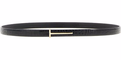 Black Calfskin Regular Belt