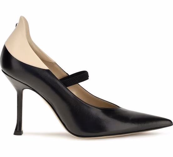 Fendi Black Calf Leather Bos Taurus High Heel Pumps