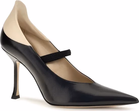 Fendi Black Calf Leather Bos Taurus High Heel Pumps