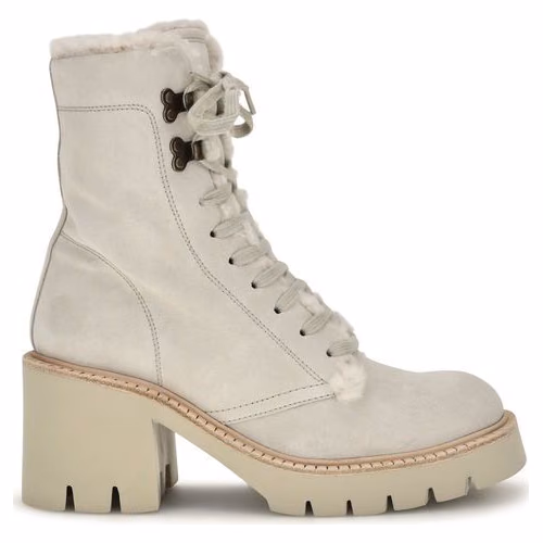Pedro García Beige Calf Leather Bos Taurus Lace-Up Boots