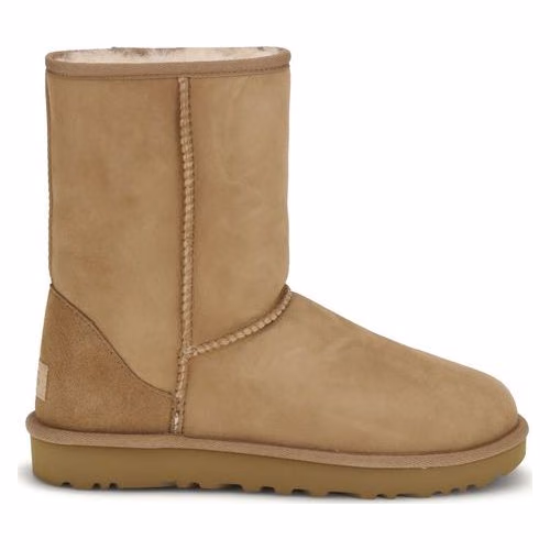 UGG Beige Suede Leather Flat Boots