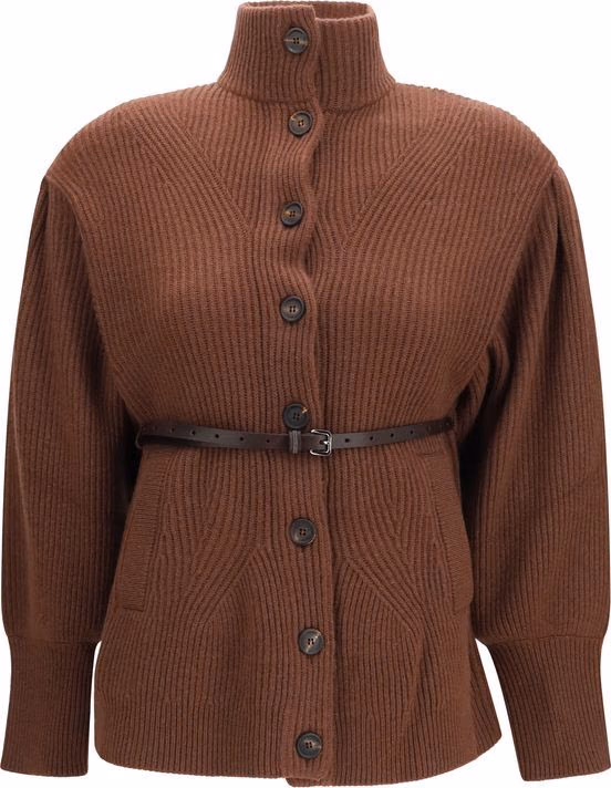 Brunello Cucinelli Brown Wool Oves Aries Cardigan
