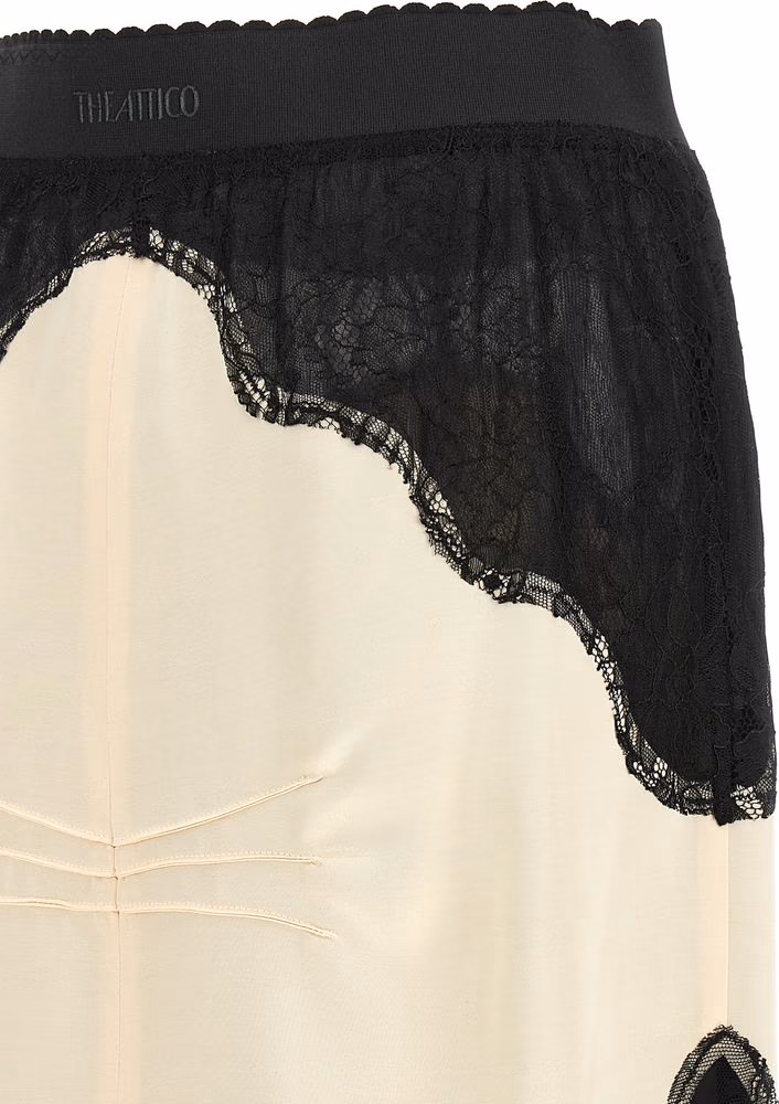 The Attico Bicolor Viscose Midi Skirt