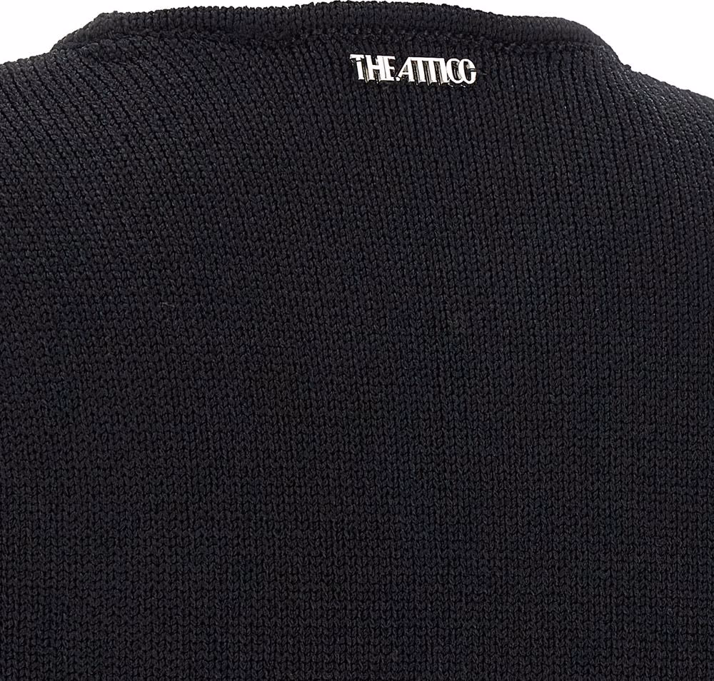The Attico Black Viscose Short Dress