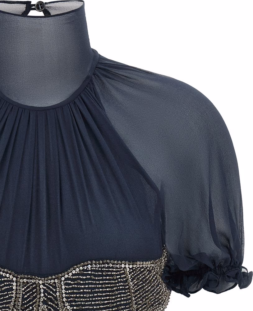 The Attico Blue Silk Tank Tops
