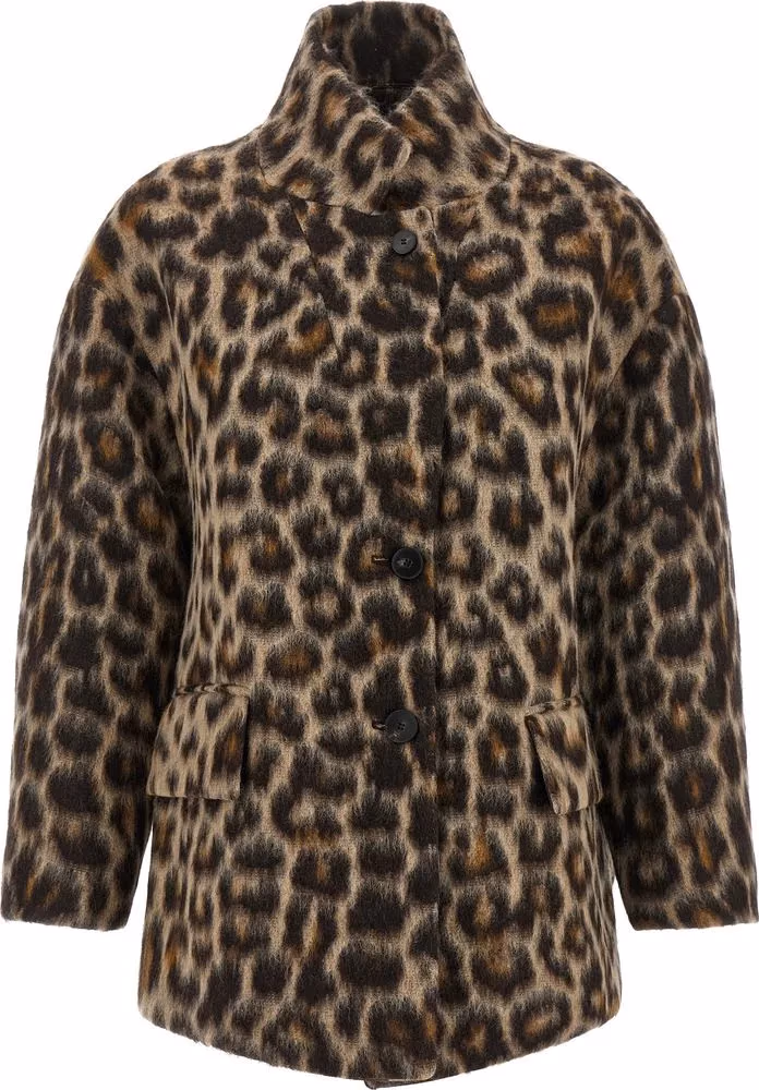 Alberto Biani Beige Wool Coat
