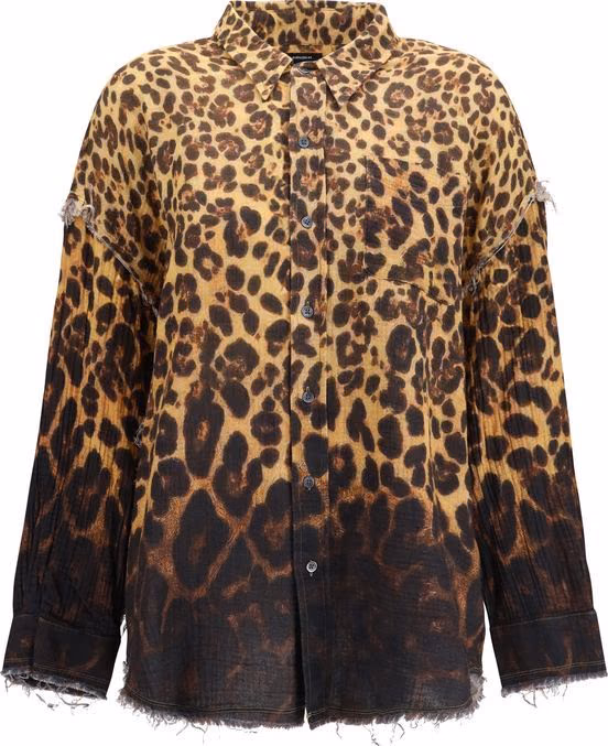 R13 Brown Denim Shirt