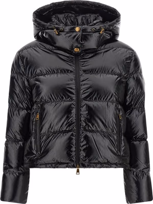 Black Polyamide Full-Length Jacket