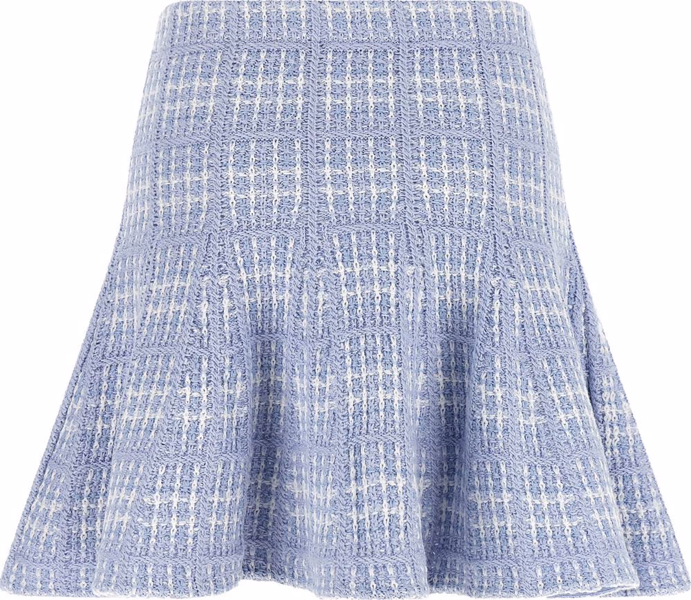 Self-Portrait Blue Cotton Long Skirt