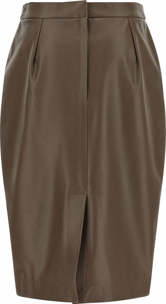 Stella McCartney Brown Polyester Midi Skirt