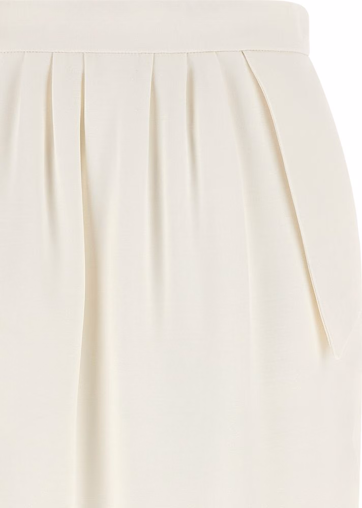 Stella McCartney White Polyester Midi Skirt
