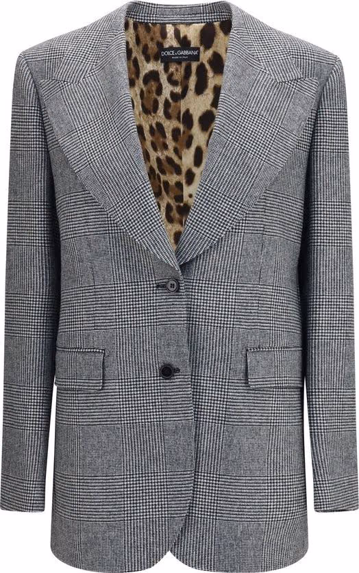Dolce & Gabbana Gray Wool Oves Aries Blazer
