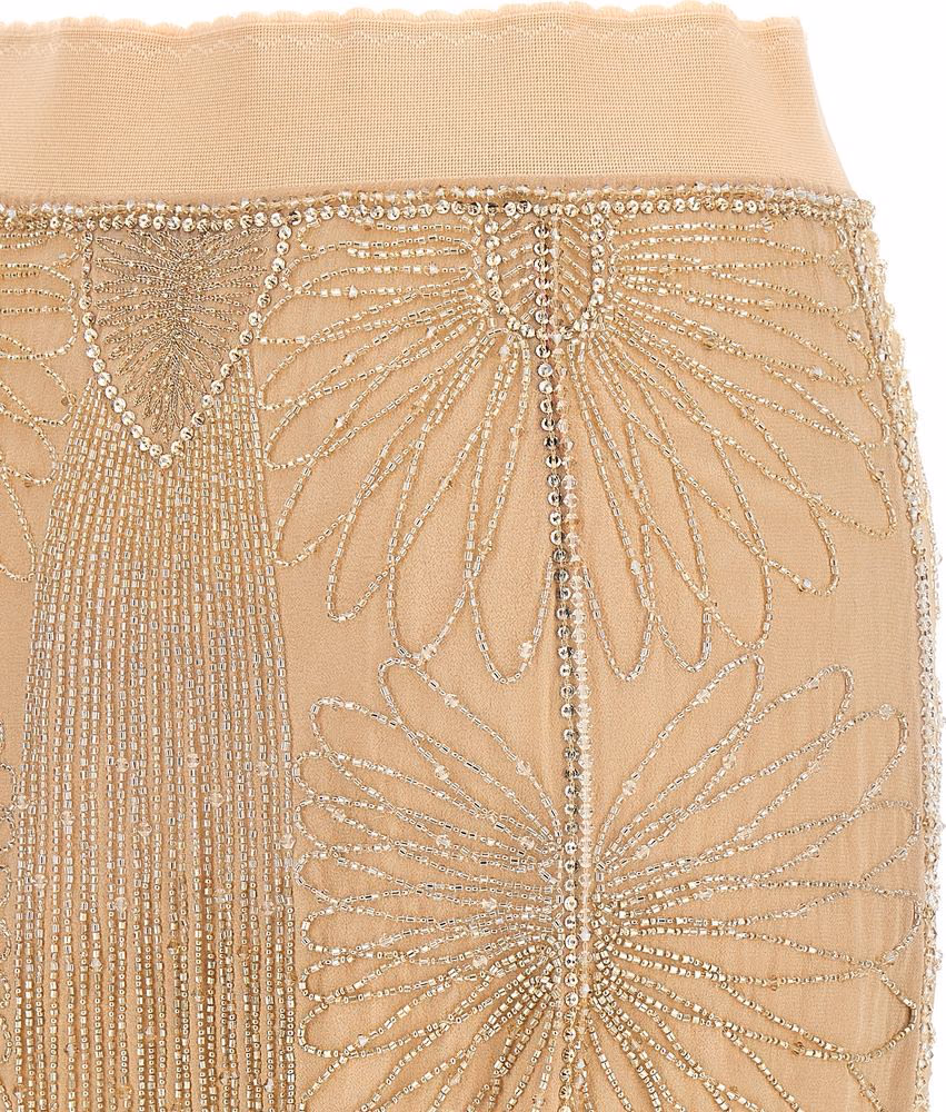 The Attico Multicolor Silk Long Skirt