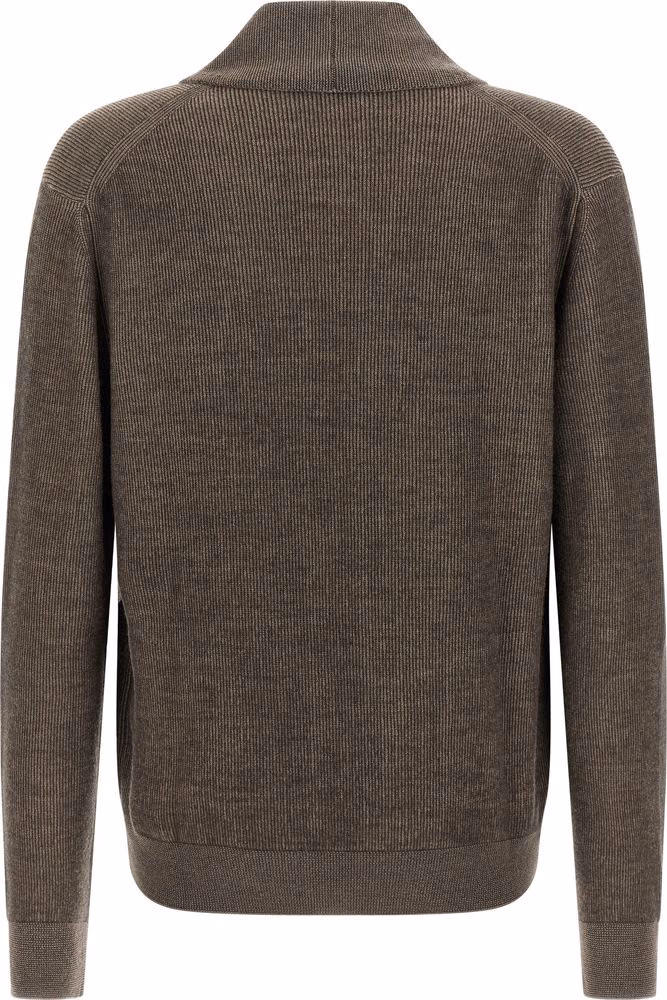 Brioni Brown Cashmere Cardigan