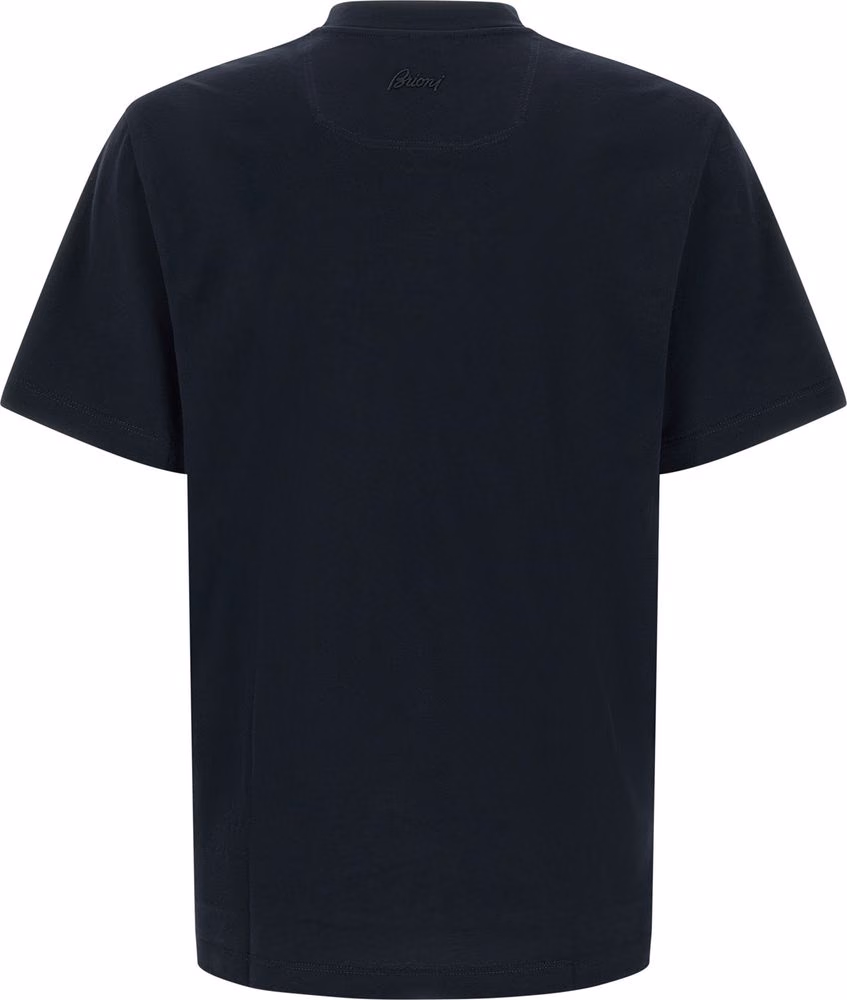 Brioni Blue Cotton T-Shirt