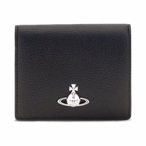 Vivienne Westwood Black Calf Leather Bos Taurus Wallet