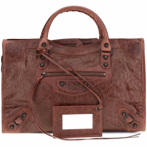 Balenciaga Bordeaux Lamb Ovis Aries Aries Handbag