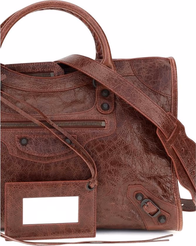 Balenciaga Bordeaux Lamb Ovis Aries Aries Handbag