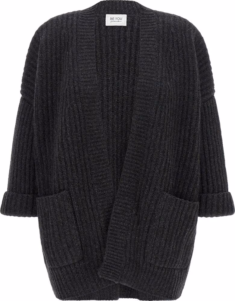 BE YOU Gray Cashmere Cardigan