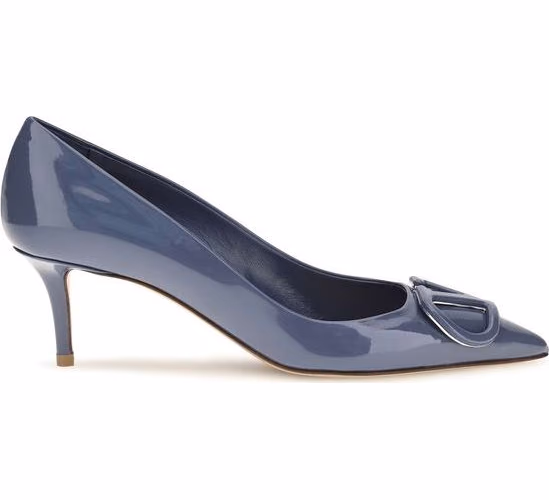 Valentino Garavani Blue Calf Leather Bos Taurus High Heel Pumps