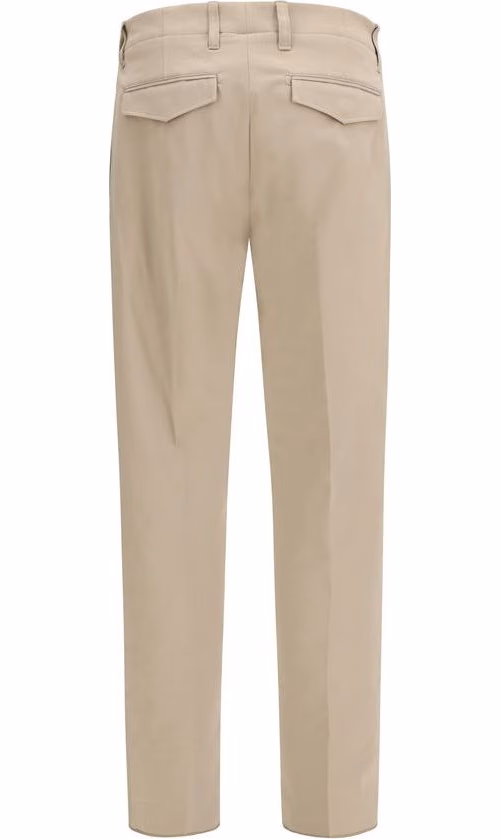 Lardini Beige Cotton Casual Pants