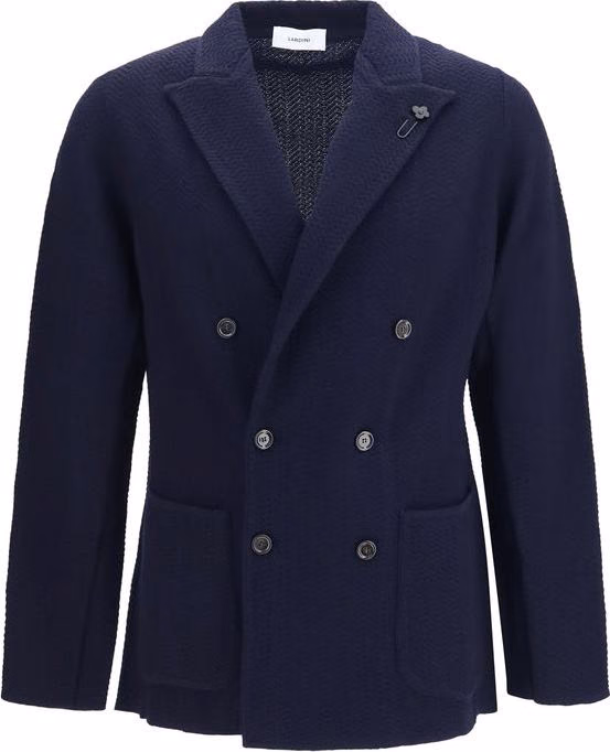 Lardini Blue Wool Oves Aries Blazer
