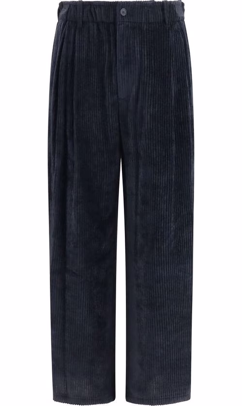 Giorgio Armani Black Viscose Casual Pants