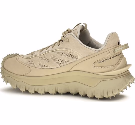 Moncler Beige Calf Leather Bos Taurus Athletic Sneakers