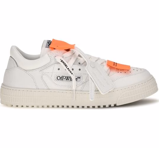 Off-White White Calf Leather Bos Taurus Low Top Sneakers