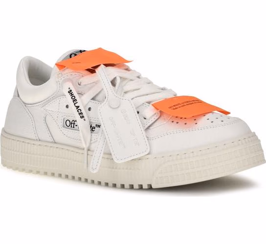Off-White White Calf Leather Bos Taurus Low Top Sneakers