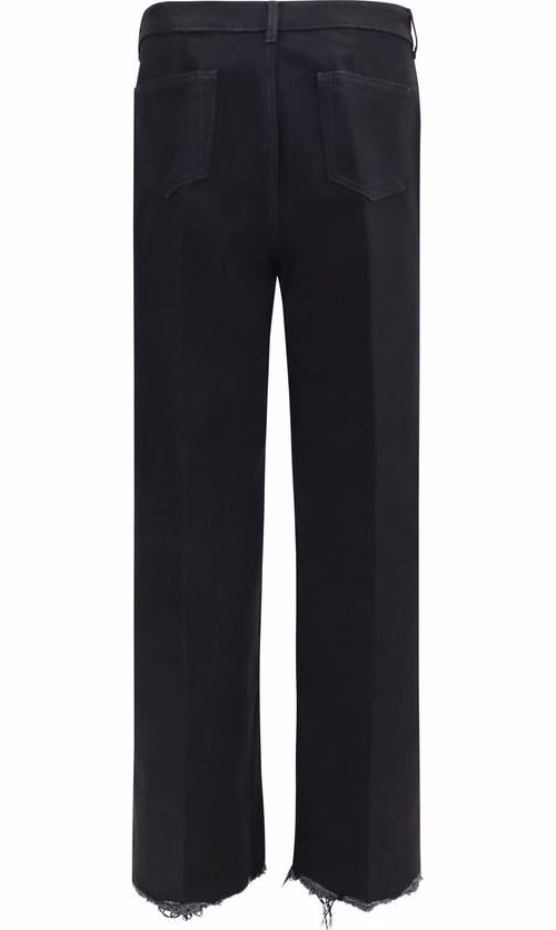 Rick Owens Black Cotton Flared Jeans
