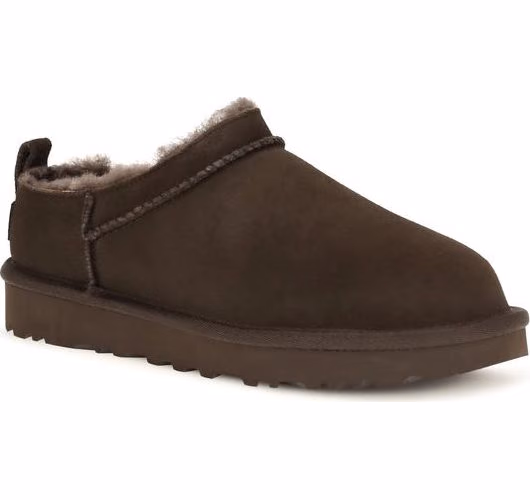 UGG Brown Suede Leather Mules