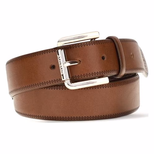 Max Mara Brown Calf Leather Bos Taurus Regular Belt