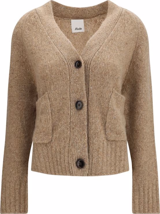 Allude Beige Cashmere Cardigan