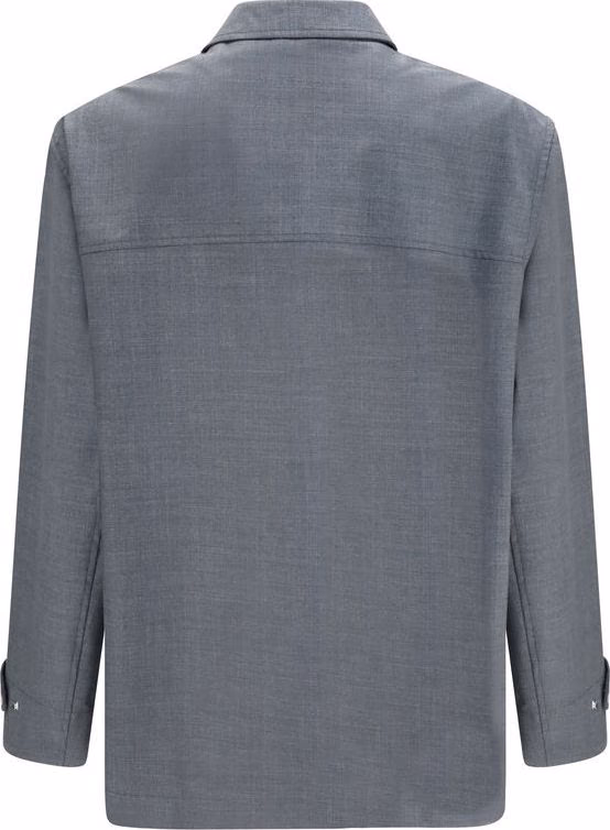 Brunello Cucinelli Gray Wool Oves Aries Full-Length Jacket