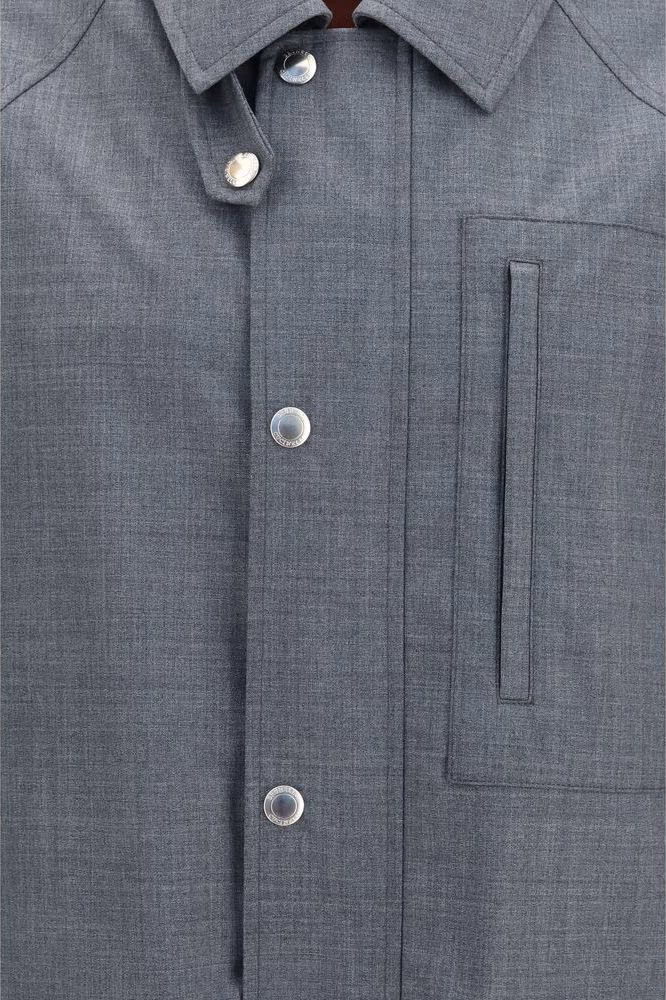 Brunello Cucinelli Gray Wool Oves Aries Full-Length Jacket