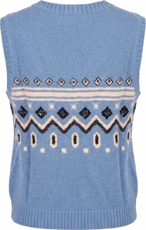 Trussardi Jeans Blue Nylon Women Sweater Vest